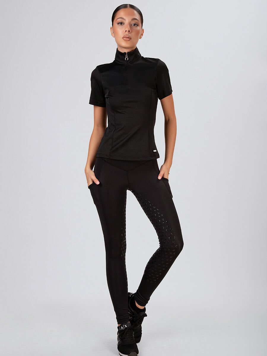 Ekstra toparlayıcı Binici Taytı Siyah renk