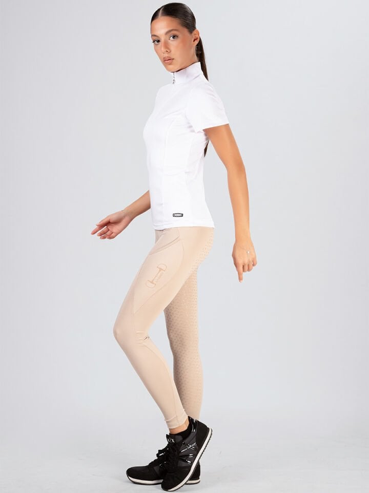 Yuksek bel Bej renk Binici taytı