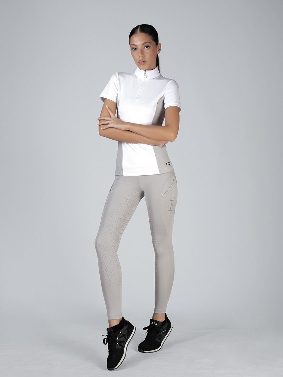 Yüksek bel gri renk Binici Taytı