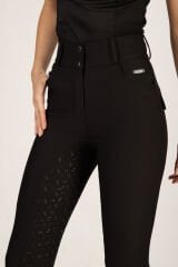 Siyah renk kadın Binici Pantolon Yuksek bel