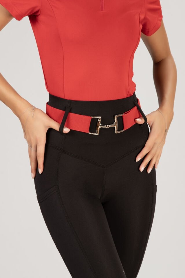 Gem tokalı lastikli kemer