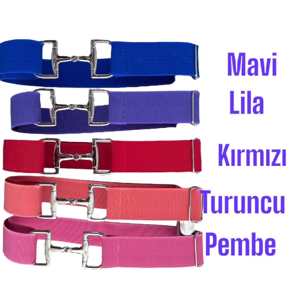 Gem tokalı lastikli kemer