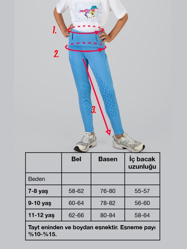 Çocuk binici taytı bej renk