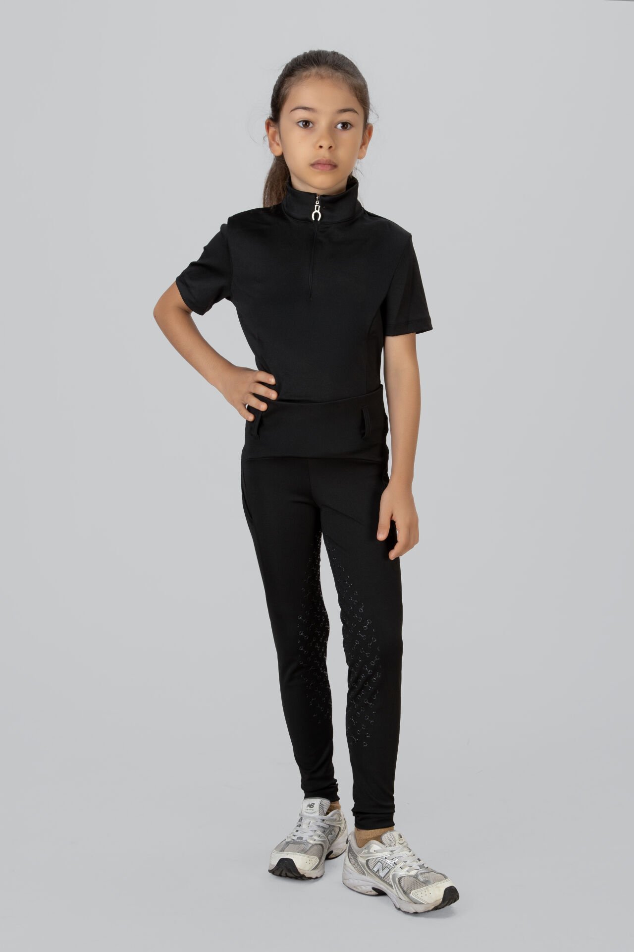 Çocuk binici taytı siyah renk