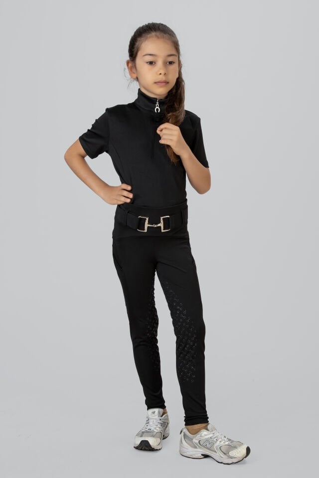 Çocuk binici taytı siyah renk