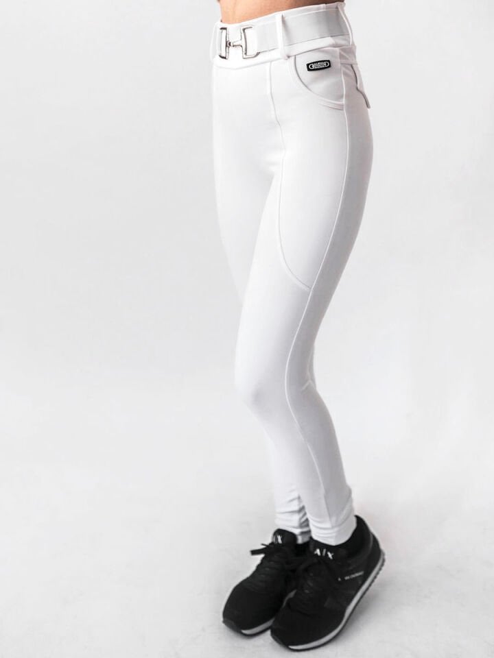 Mevsimlik binici Breggins Binici Taytı beyaz  renk