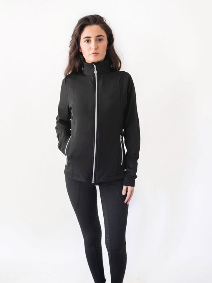 İçi şardonlu Fermuarlı ceket Siyah renk