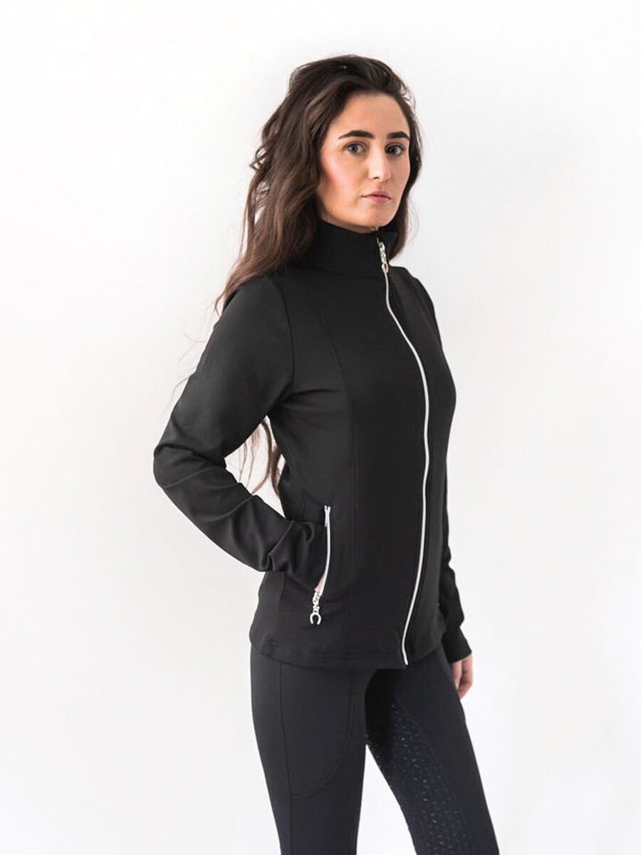 İçi şardonlu Fermuarlı ceket Siyah renk