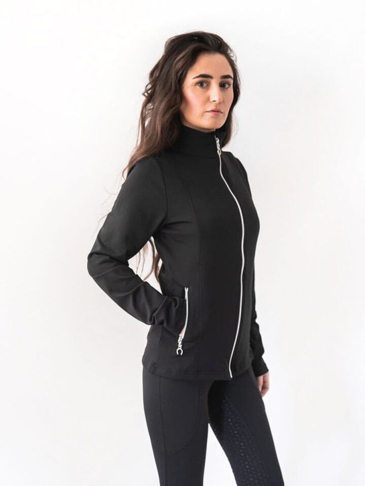 İçi şardonlu Fermuarlı ceket Siyah renk