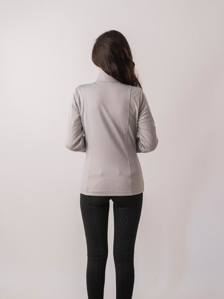 İçi şardonlu Fermuarlı ceket Açık Gri renk