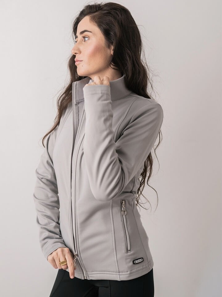 İçi şardonlu Fermuarlı ceket Açık Gri renk