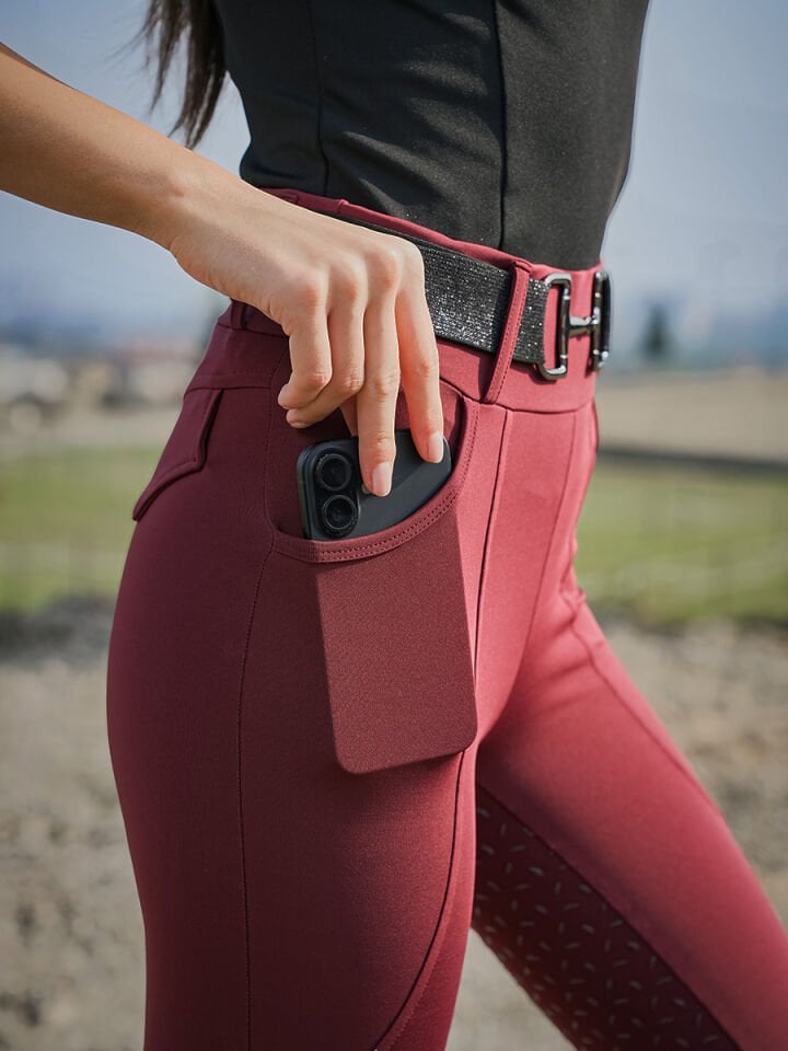 Mevsimlik Binici Taytı Burgundi (bordo) Renk