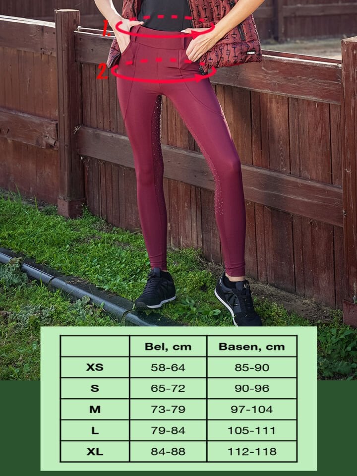 Mevsimlik Binici Taytı Burgundi (bordo) Renk