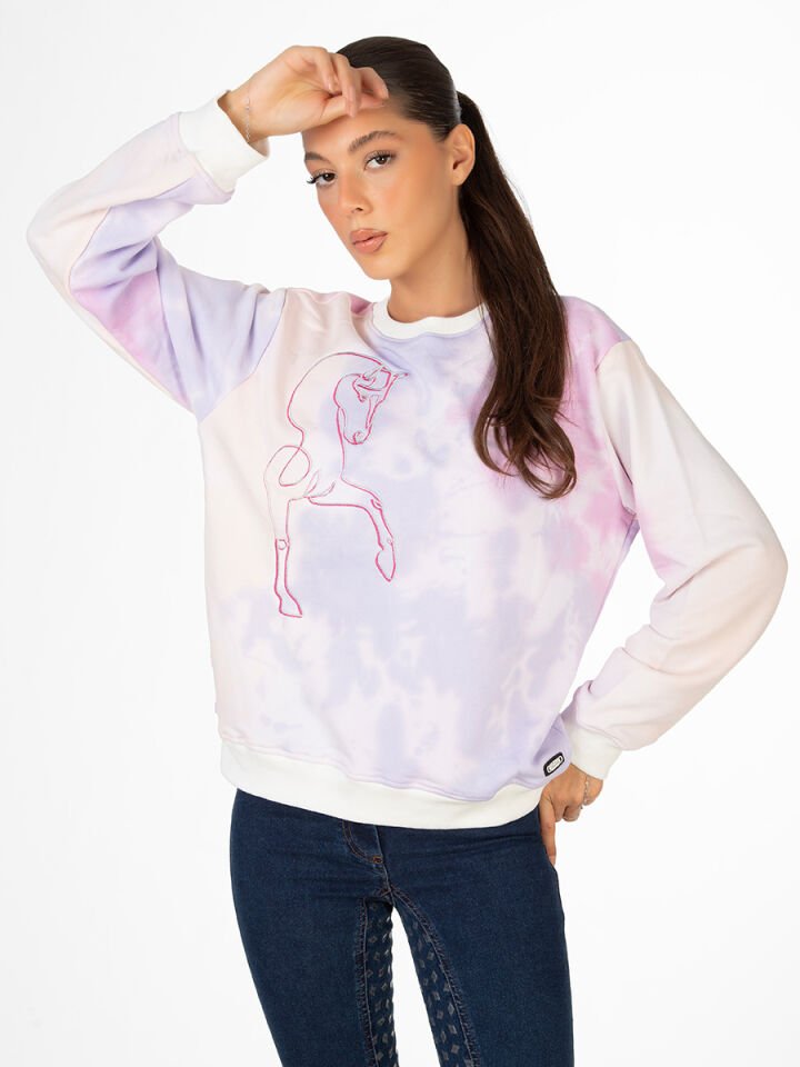 At Nakışlı Pamuklu Sweat