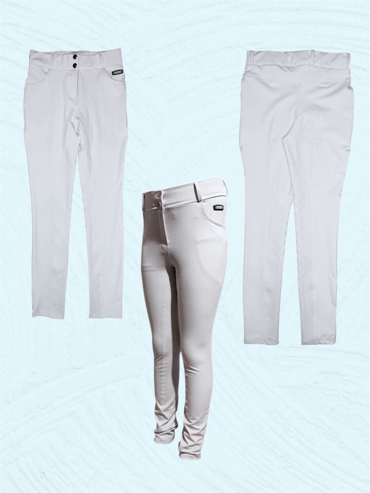 Çocuk Binici ve turnuva Pantolon Beyaz Renk